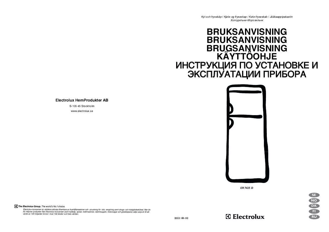 Mode d'emploi AEG-ELECTROLUX ER7425D