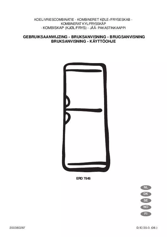 Mode d'emploi AEG-ELECTROLUX ERD7848