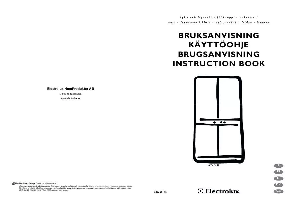 Mode d'emploi AEG-ELECTROLUX ERO4521