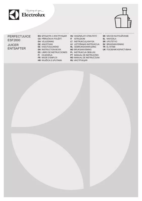 Mode d'emploi AEG-ELECTROLUX ESF2000