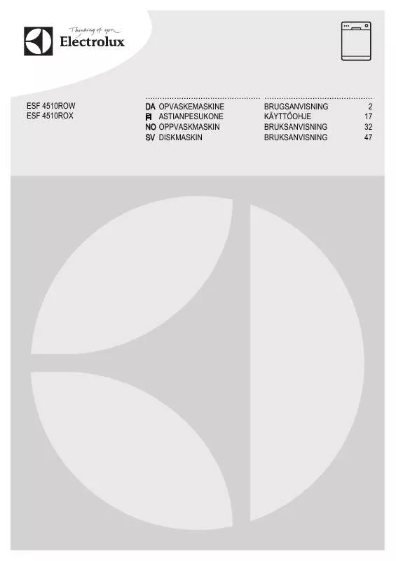 Mode d'emploi AEG-ELECTROLUX ESF4510ROW