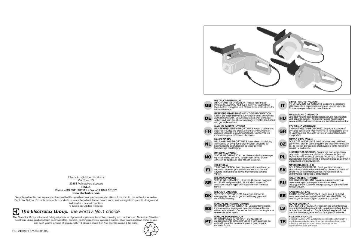 Mode d'emploi AEG-ELECTROLUX ESR1816