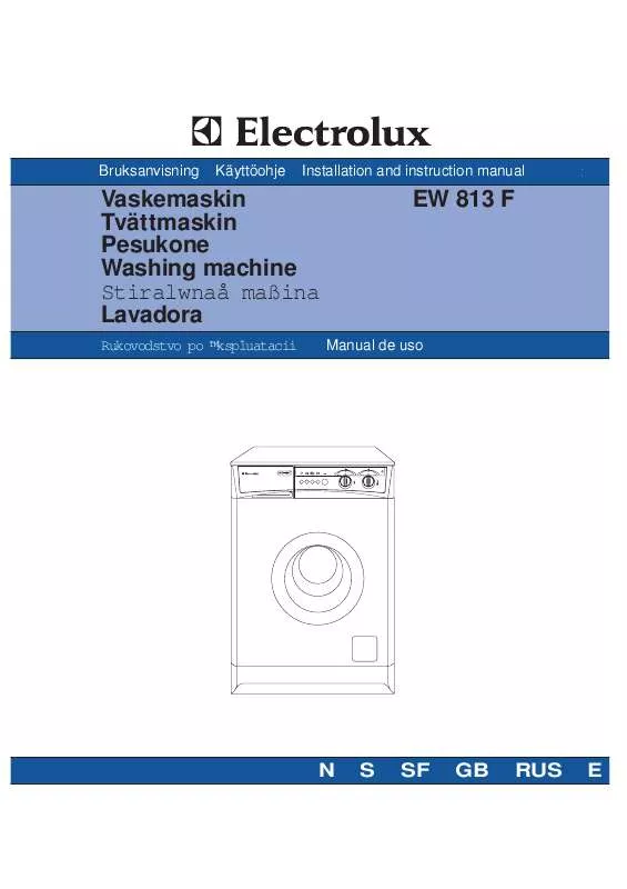 Mode d'emploi AEG-ELECTROLUX EW813F