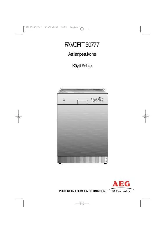 Mode d'emploi AEG-ELECTROLUX F50777