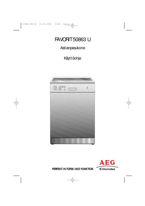 Mode d'emploi AEG-ELECTROLUX F50863U