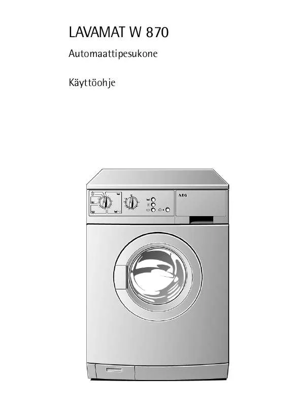 Mode d'emploi AEG-ELECTROLUX LAVW870-W