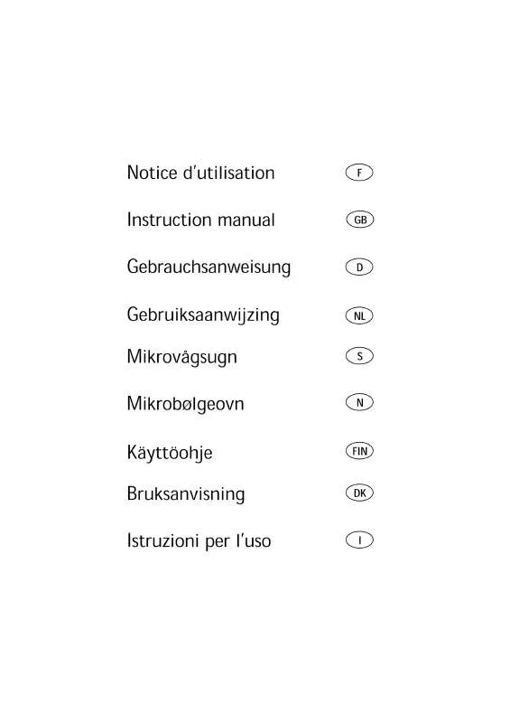 Mode d'emploi AEG-ELECTROLUX MCC663EM/UK