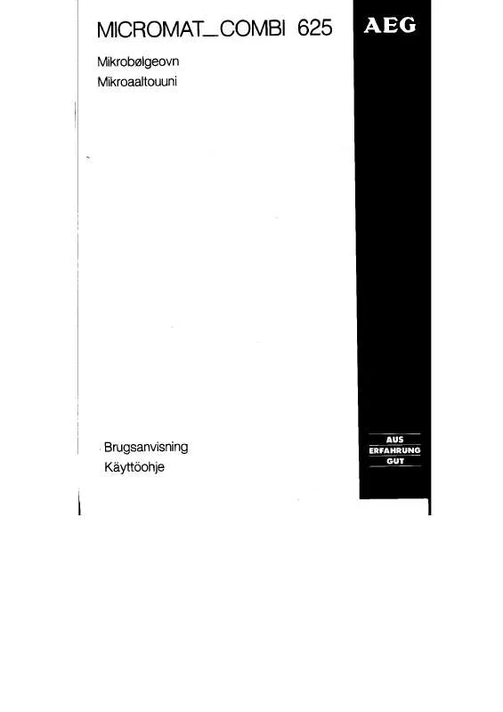 Mode d'emploi AEG-ELECTROLUX MCCOMBI625-W/SK/CH