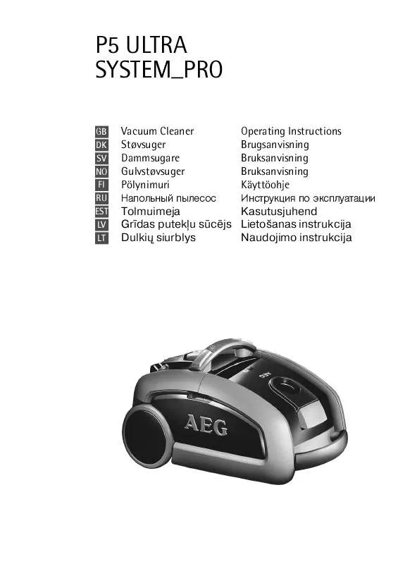 Mode d'emploi AEG-ELECTROLUX P5 ULTRA