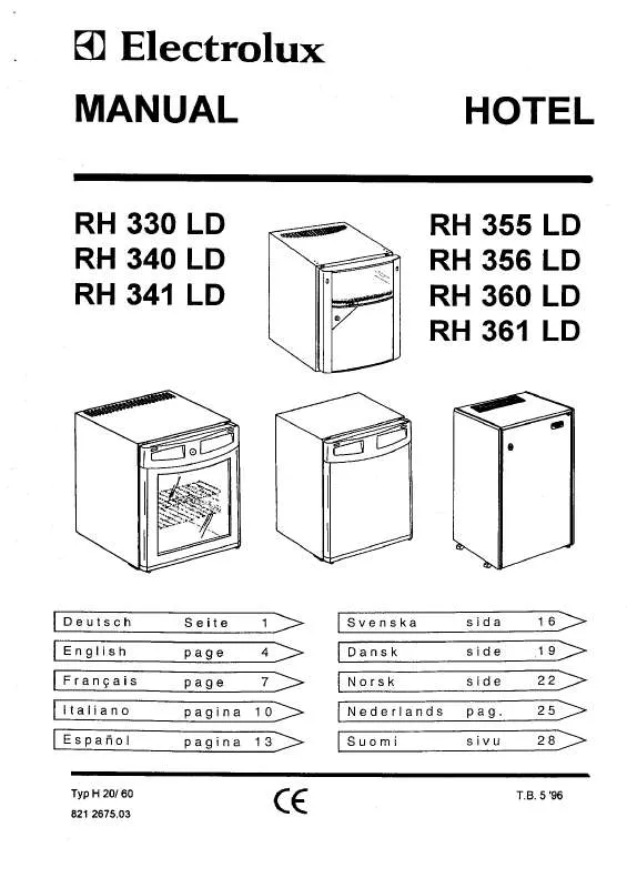 Mode d'emploi AEG-ELECTROLUX RH360LD