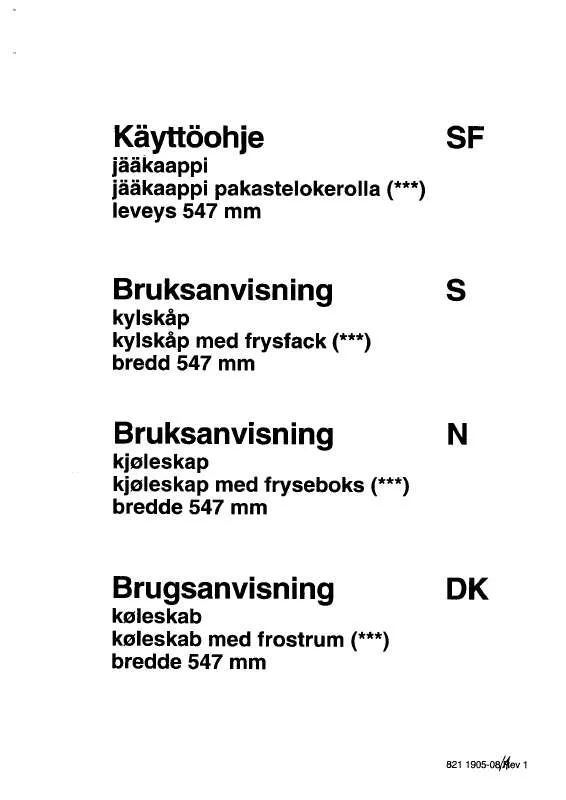 Mode d'emploi AEG-ELECTROLUX RW541G