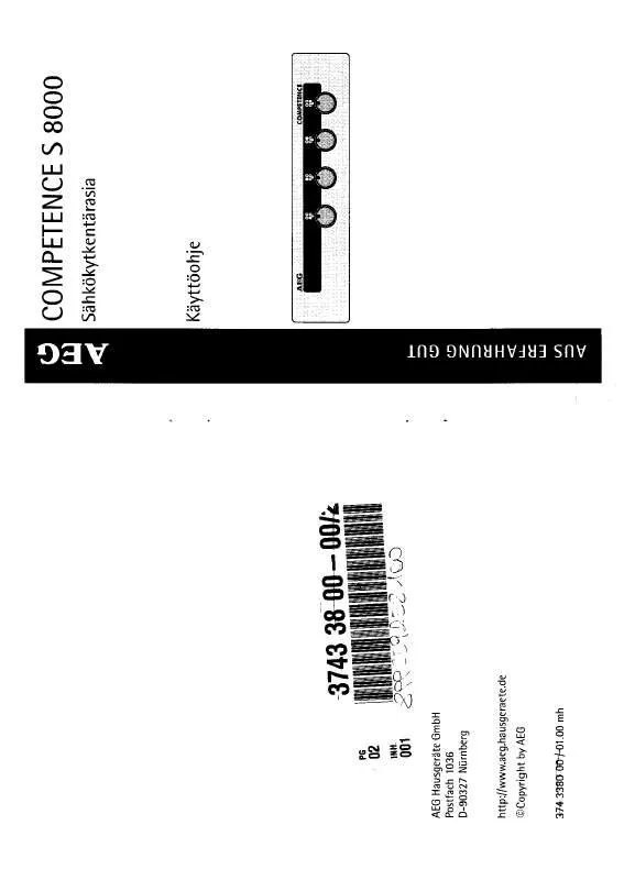 Mode d'emploi AEG-ELECTROLUX S8000-B