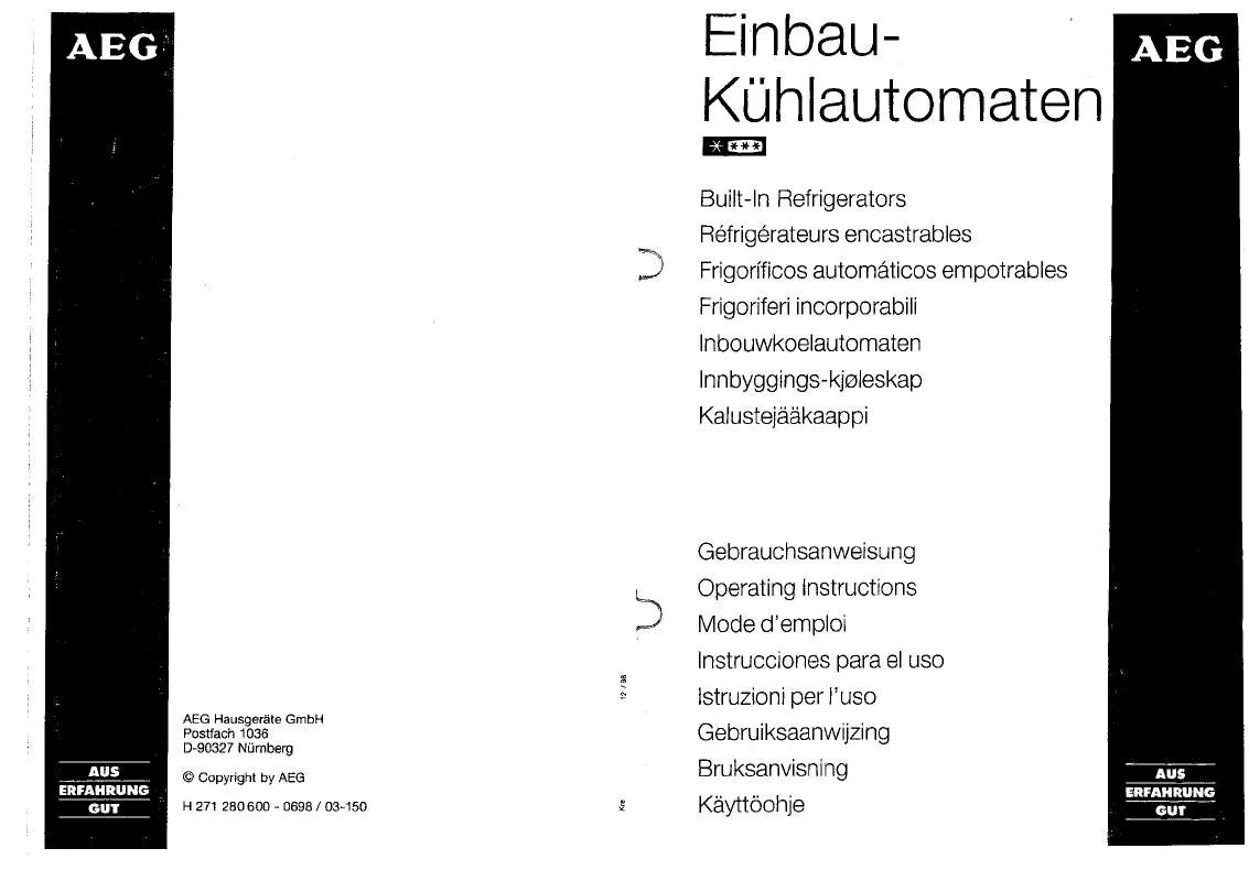 Mode d'emploi AEG-ELECTROLUX SANTO2534-5I