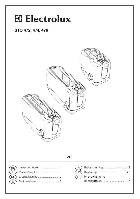 Mode d'emploi AEG-ELECTROLUX ST0472