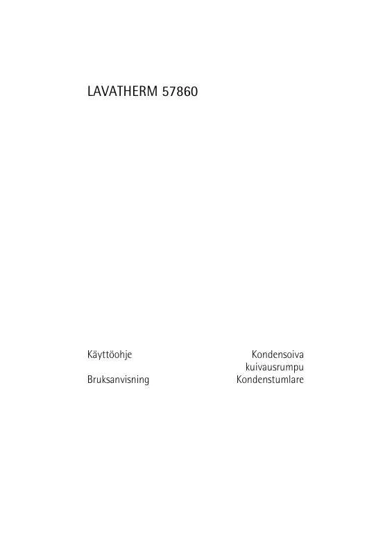 Mode d'emploi AEG-ELECTROLUX LAVATHERM 57860