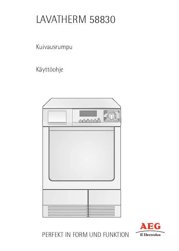 Mode d'emploi AEG-ELECTROLUX T58830