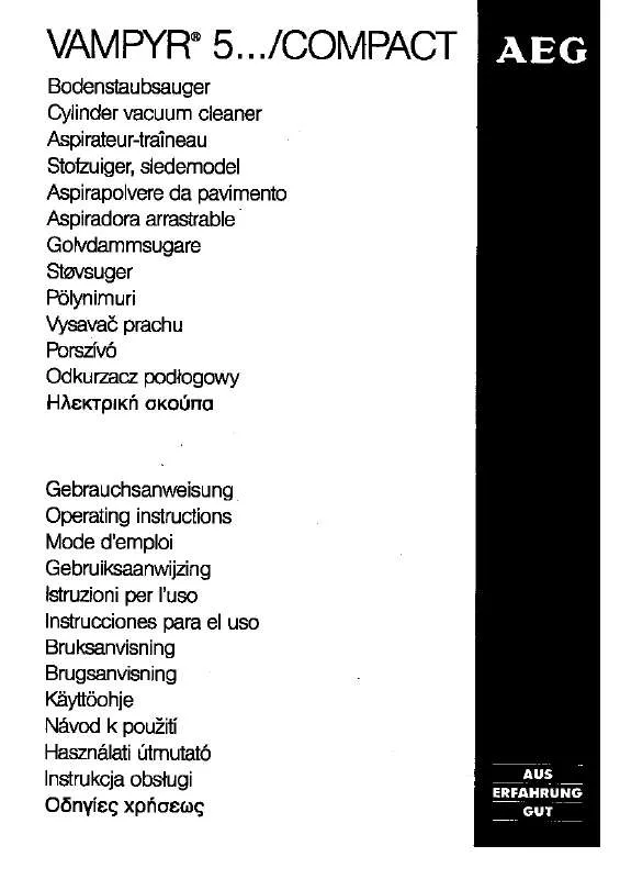 Mode d'emploi AEG-ELECTROLUX VAMPYR2001.1