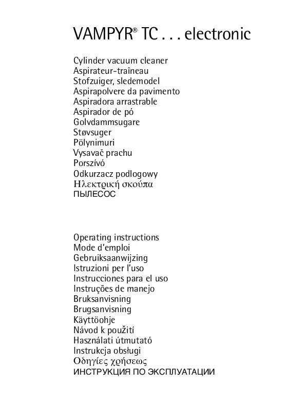 Mode d'emploi AEG-ELECTROLUX VAMPYRTC345.3