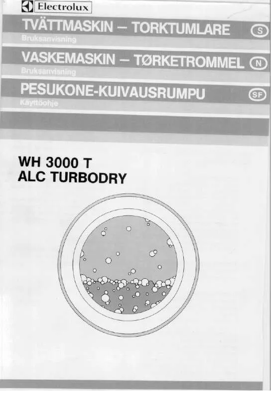 Mode d'emploi AEG-ELECTROLUX WH3000T