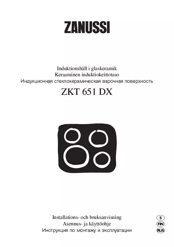 Mode d'emploi AEG-ELECTROLUX ZKT651DX27F