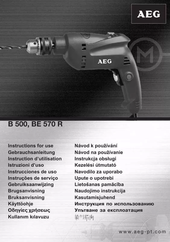 Mode d'emploi AEG B 500