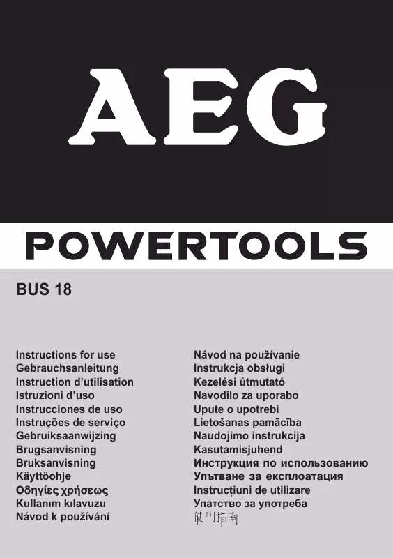 Mode d'emploi AEG BUS 18