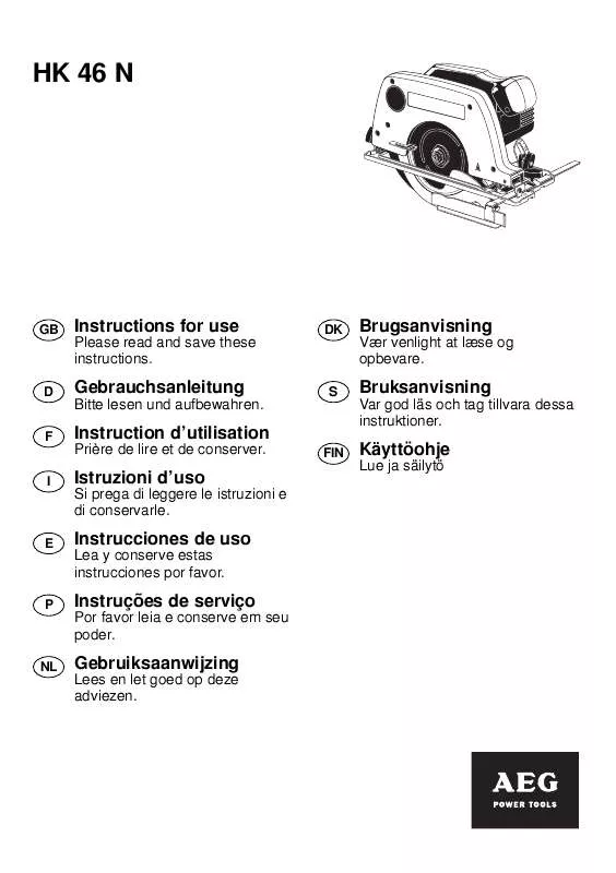 Mode d'emploi AEG HK 46 N