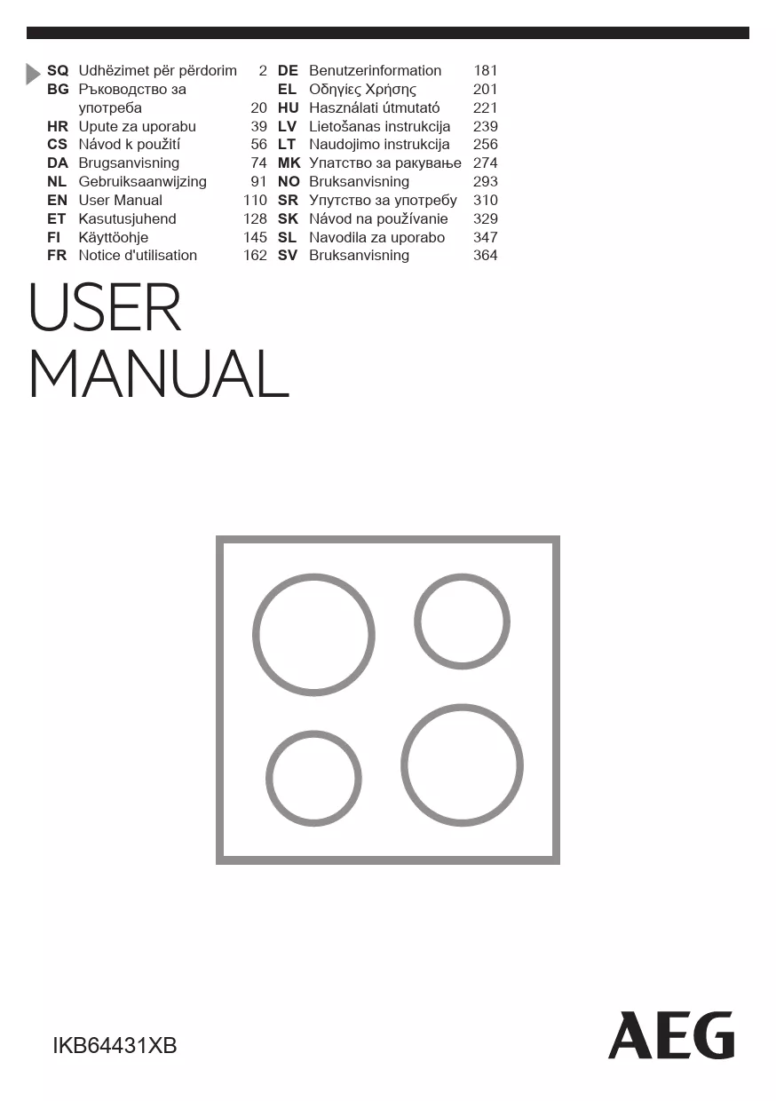Mode d'emploi AEG IKB64431XB