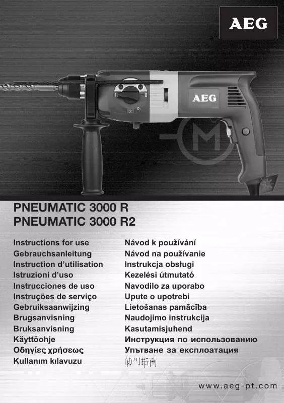 Mode d'emploi AEG PNEUMATIC 3000 R2