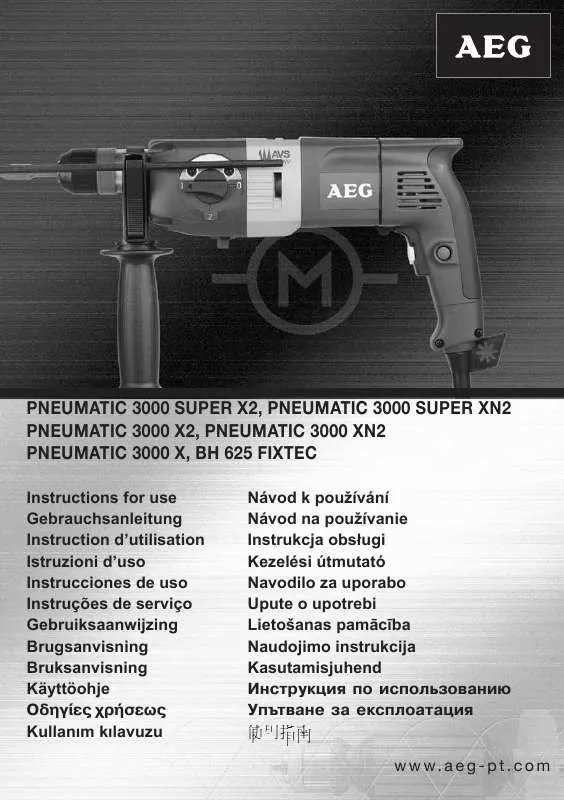 Mode d'emploi AEG PNEUMATIC 3000 SUPER X2