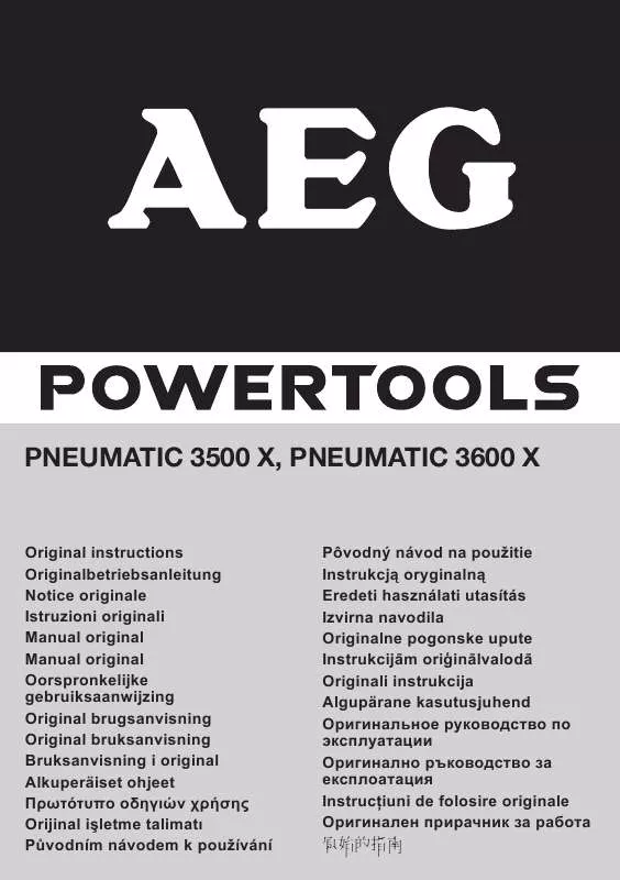 Mode d'emploi AEG PNEUMATIC 3500 X