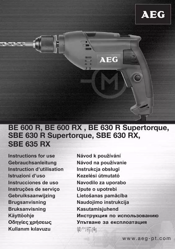 Mode d'emploi AEG SBE 630 R SUPERTORQUE