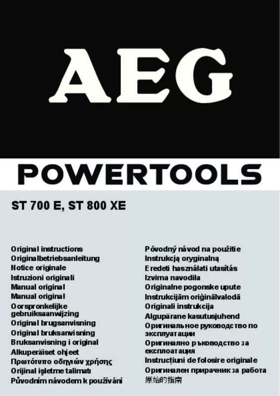 Mode d'emploi AEG STE 800 XE