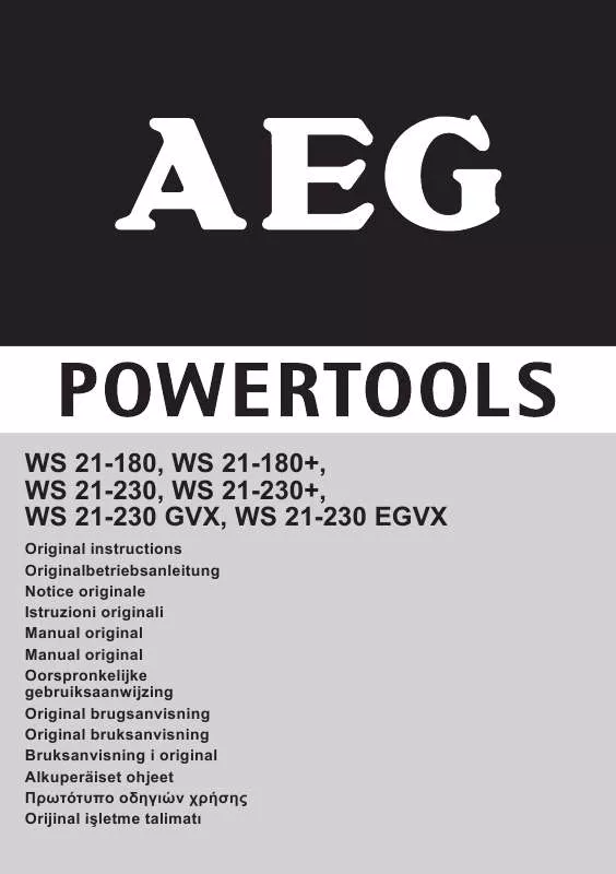 Mode d'emploi AEG WS 21-230 EGVX