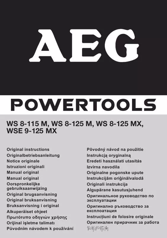 Mode d'emploi AEG WS 8-125 M