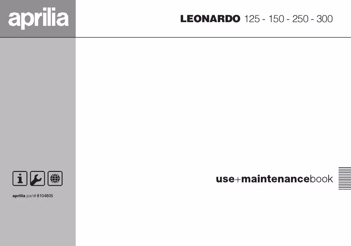 Mode d'emploi APRILIA LEONARDO 300