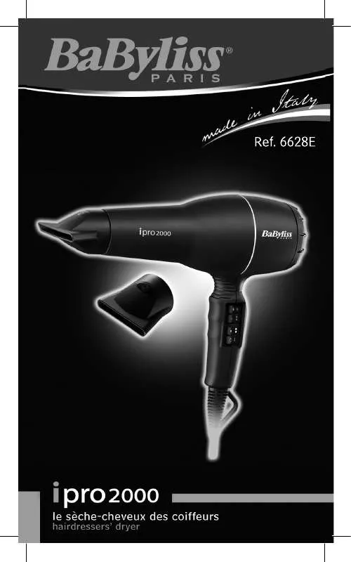 Mode d'emploi BABYLISS 6628E