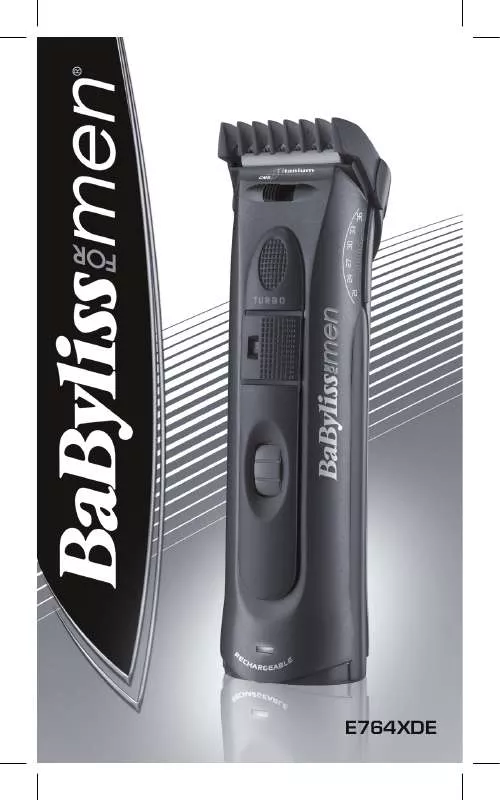 Mode d'emploi BABYLISS E764XDE