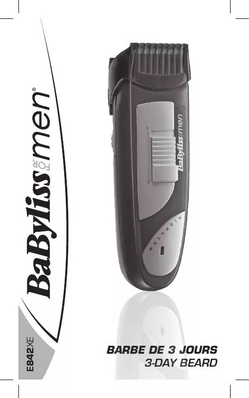 Mode d'emploi BABYLISS E842XE