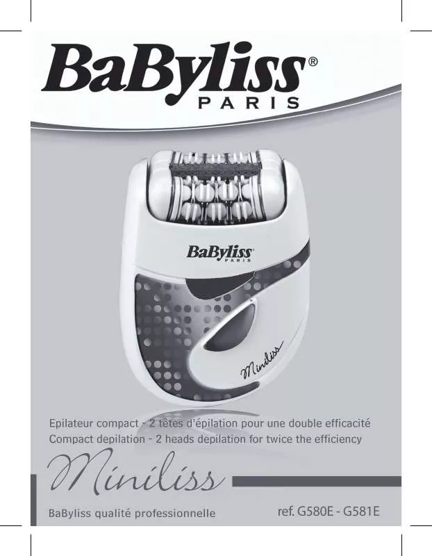 Mode d'emploi BABYLISS G580E