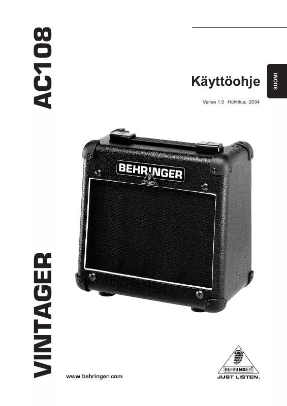 Mode d'emploi BEHRINGER AC108