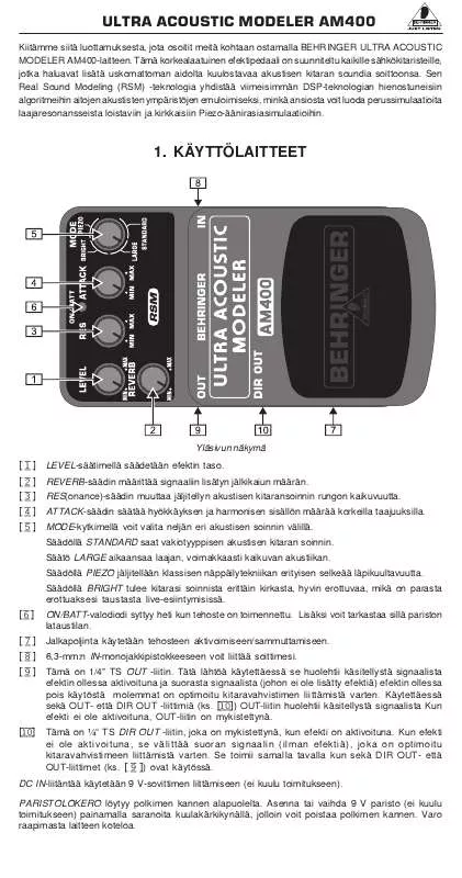 Mode d'emploi BEHRINGER AM400