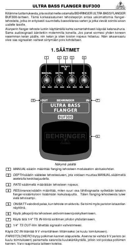 Mode d'emploi BEHRINGER BUF300