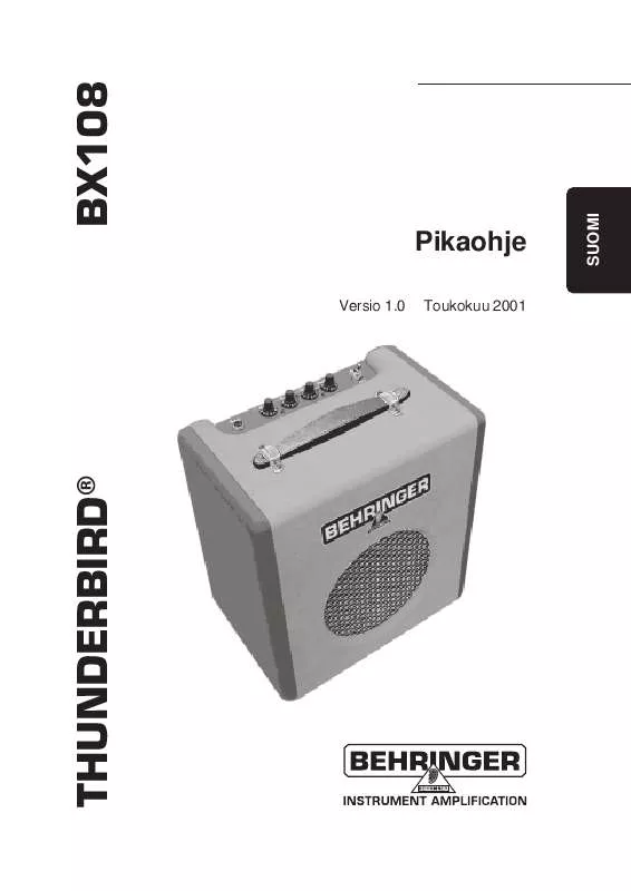 Mode d'emploi BEHRINGER BX108