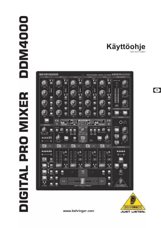 Mode d'emploi BEHRINGER DDM4000