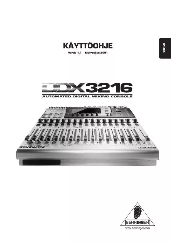 Mode d'emploi BEHRINGER DDX3216