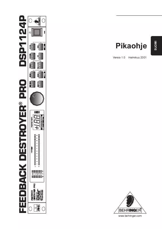 Mode d'emploi BEHRINGER DSP1124P