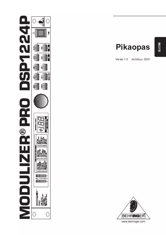 Mode d'emploi BEHRINGER DSP1224P