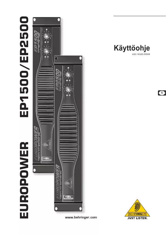 Mode d'emploi BEHRINGER EP1500