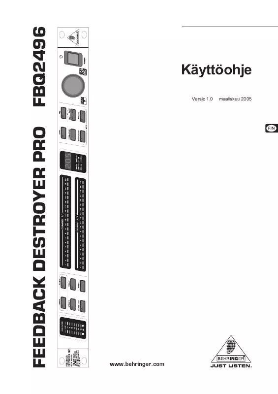 Mode d'emploi BEHRINGER FBQ2496